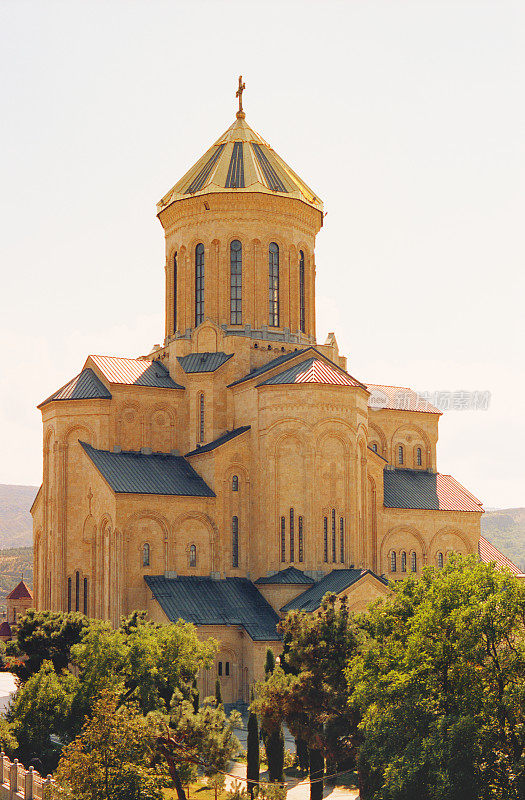 格鲁吉亚第比利斯的圣三一大教堂Tsminda Sameba教堂。